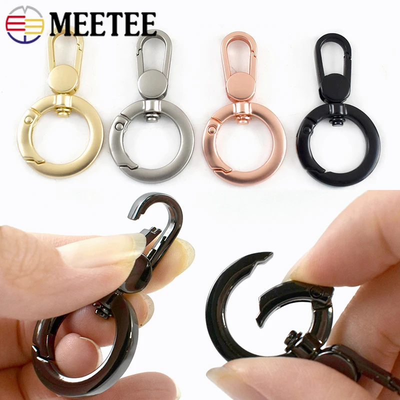 

5/10/20Pcs 17mm Metal Buckles O Ring Keychain Hook with Swivel Lobster Buckle for Bag Strap Connector Clasp Hardware Accessories