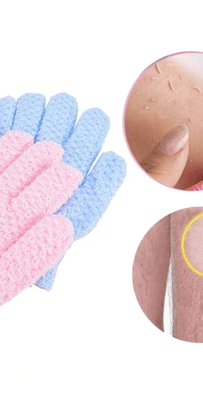 1 قطعة حمام لتقشير التقشير ميت قفازات للاستحمام فرشاة الجسم أصابع منشفة الجسم إسفنجة تدليك غسل ترطيب سبا رغوة #1