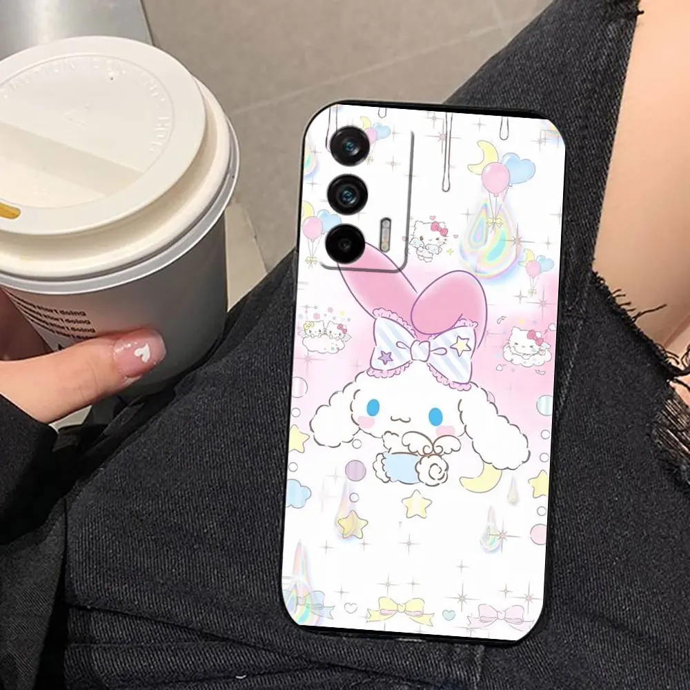 Cartoon Cinnamoroll Cute Dog Phone Case For Realme C11 C15 C20 C21 C21Y C30 C30S C33 C35 C53 C55 C63 C65 GT NEO 2 X50 Case Funda