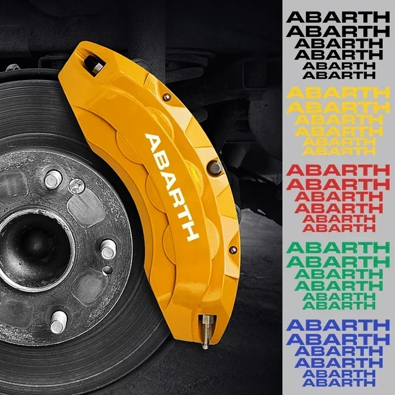 1set Car Brake Caliper Badge Emblem Stickers Auto Gadget for FIAT Panda Ducato Fiorino Grande Punto Abarth 500 Freemont Stilo