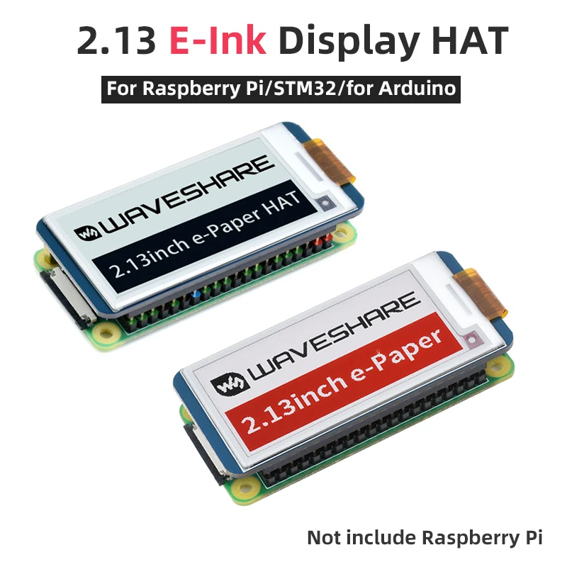 2.13 Inch E-Ink Display HAT 250x122 E-Paper SPI InterfaceScreen for Raspberry Pi 4B 3B+ 3B Zero STM32 Jetson Nano for Arduino