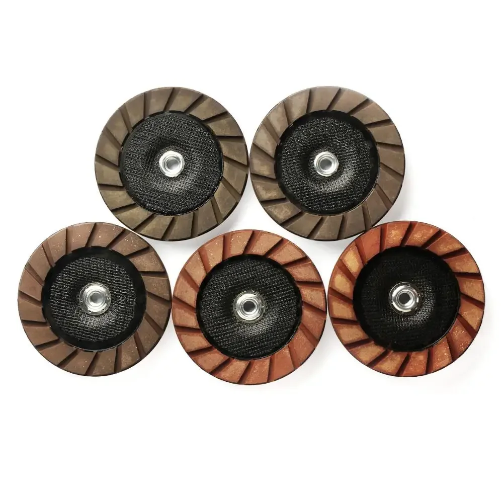 7 Inch Diamond Grinding Cup Wheel Ceramic Bond 5pcs/Set Concrete Stone Edge Grinding Disc Abrasive Tool With Thread M14 5/8