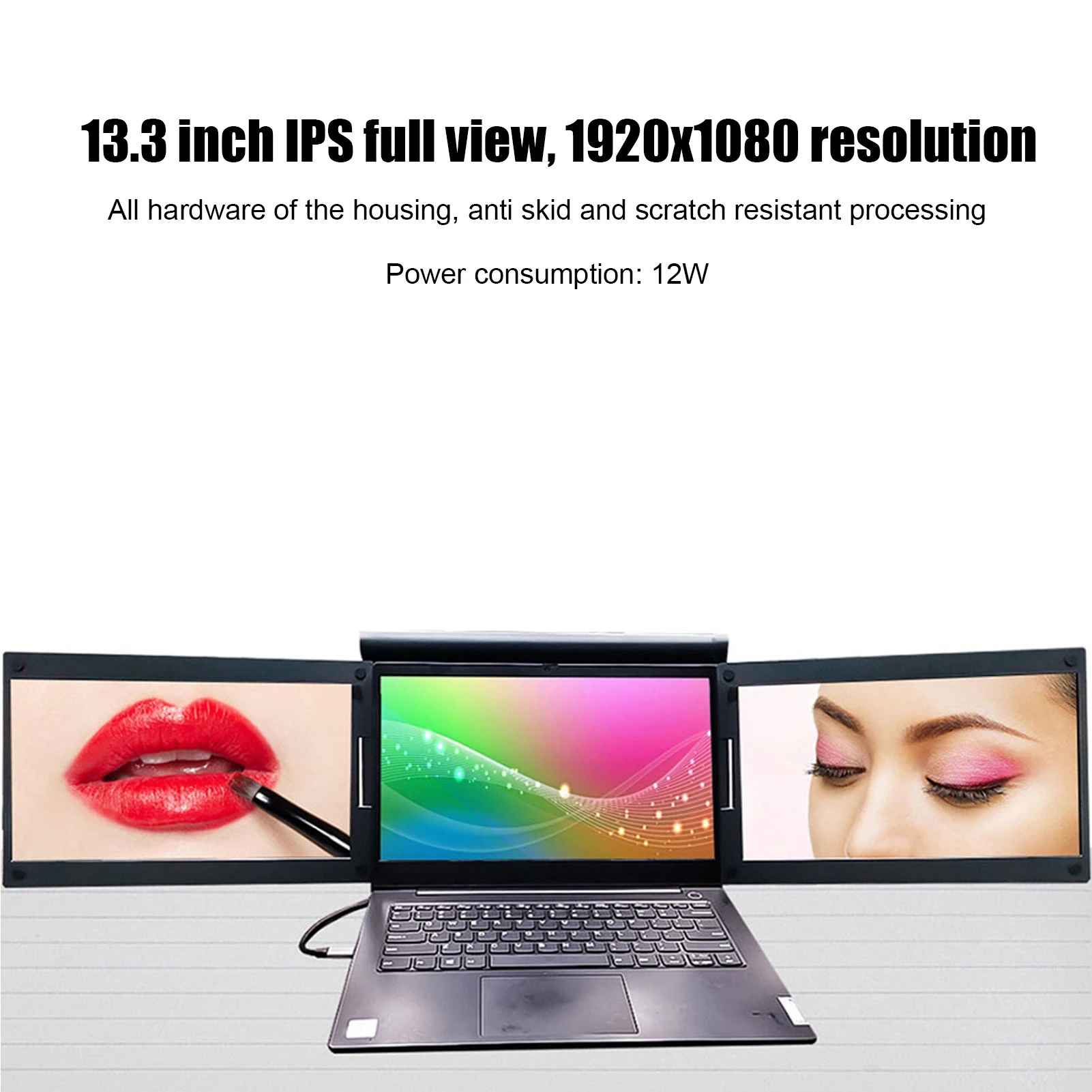 Dual Extender Screen 13.3 Inch IPS Full View 1920x1080 HD Portable Dual Laptop Monitor Screen