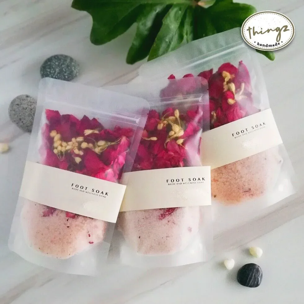 bath Salt Red Salt Pakistan Rose spa salts flower bath scrub himalayan salt rock bath salts with dried flowers spa pedicure