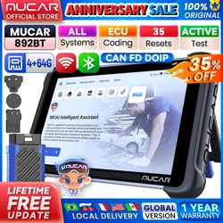 MUCAR 892BT Free AI CANFD DoIP Car Diagnostic Tools All System Auto Scan Tool ECU Coding Bi-Directional OBD2 Scanner 35 Resets
