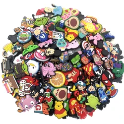 20/30/50/100/200Pcs Cartoon Animal Shoe Charms Decoration Fit Clog Sandals Slippers Ornament Shoes Accessories kids Party Gifts