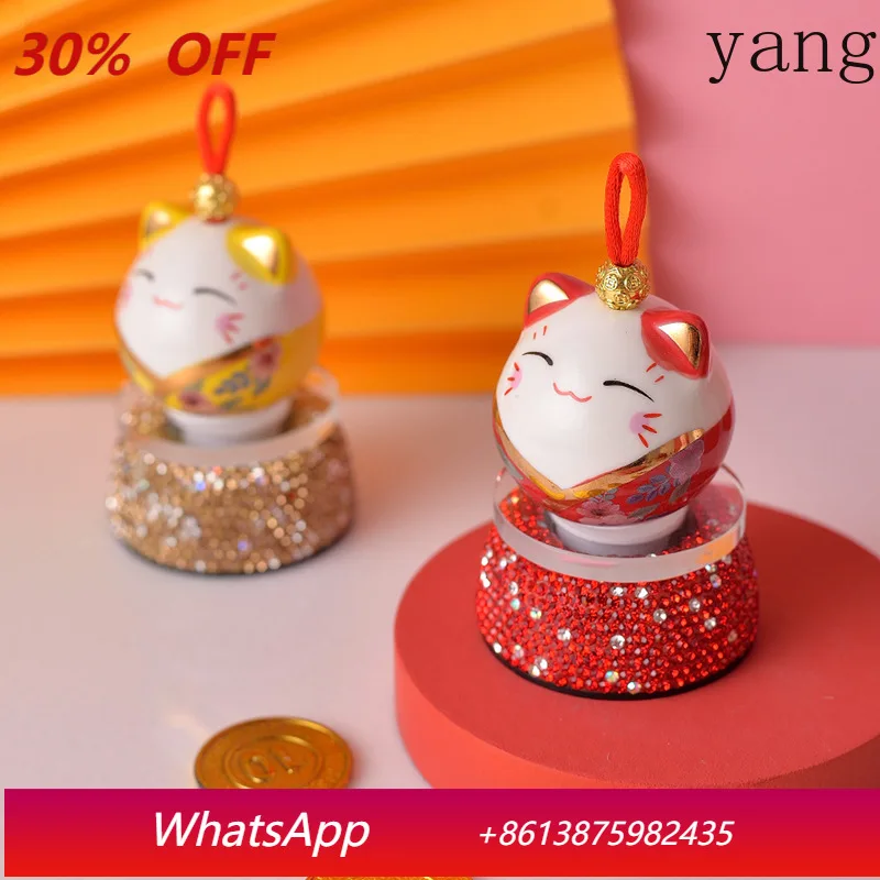 

YJQ cute lucky cat small ornament checkout page office desktop workstation car decoration