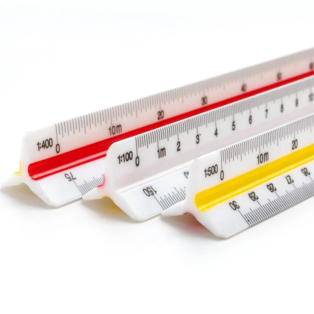 Multifunction 30cm Triangular Scale Ruler Technical Measuring Drawing Ruler Drawing Architect Ruler Designer