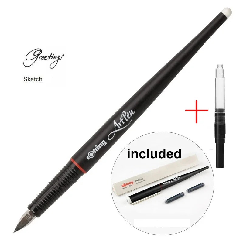 New Original German Rotring Artpen - Professional Sketching Calligraphy Fountain Pen With Interchangeable Nibs EF/F/M/B Gift