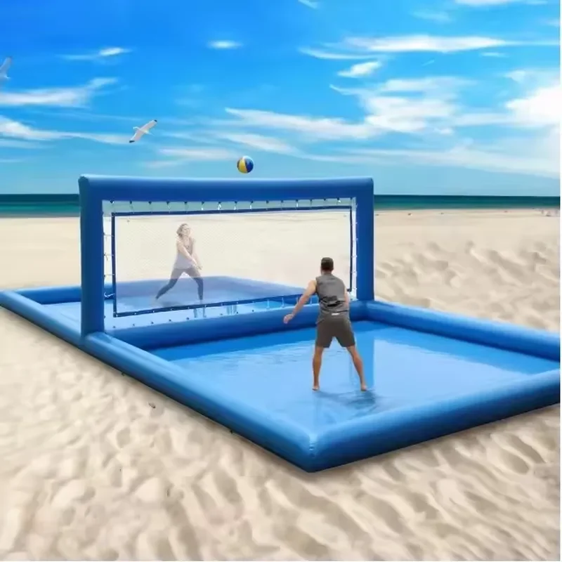 Pool Inflatable Volleyball Field Water Volleyball Court Rental Inflatable Tennis Court for Sport Games