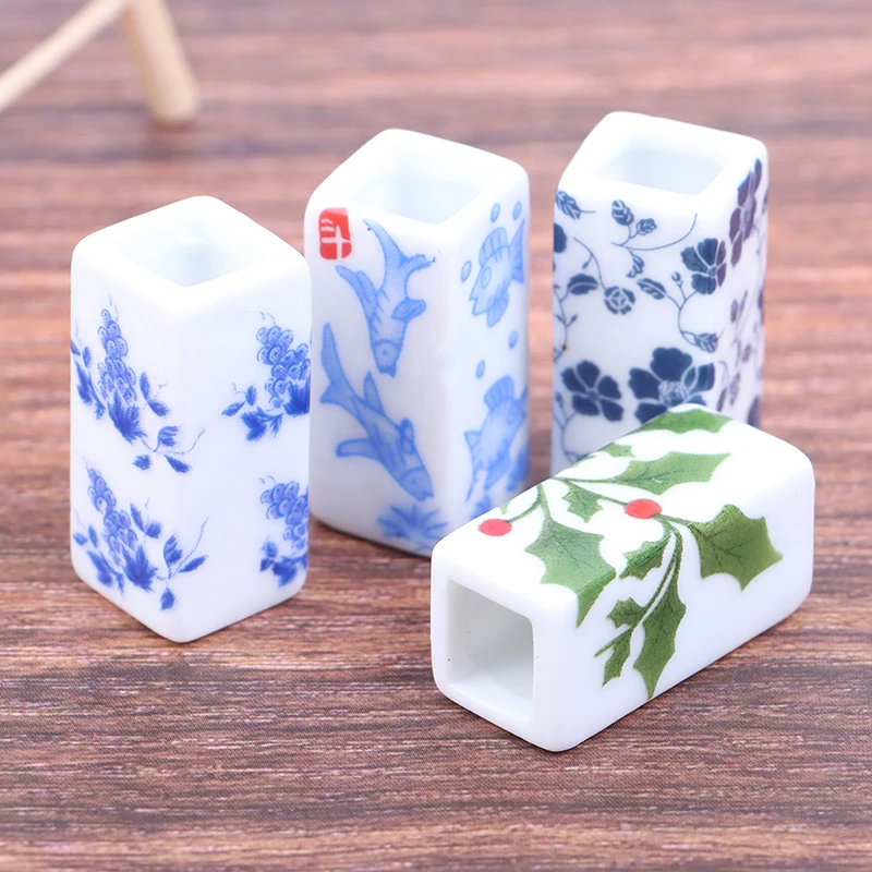 1:12 Dollhouse Miniature Chinese Ceramics Chopsticks Tube Tableware Model Kitchen Decor Toy Doll House Living Scene Decor