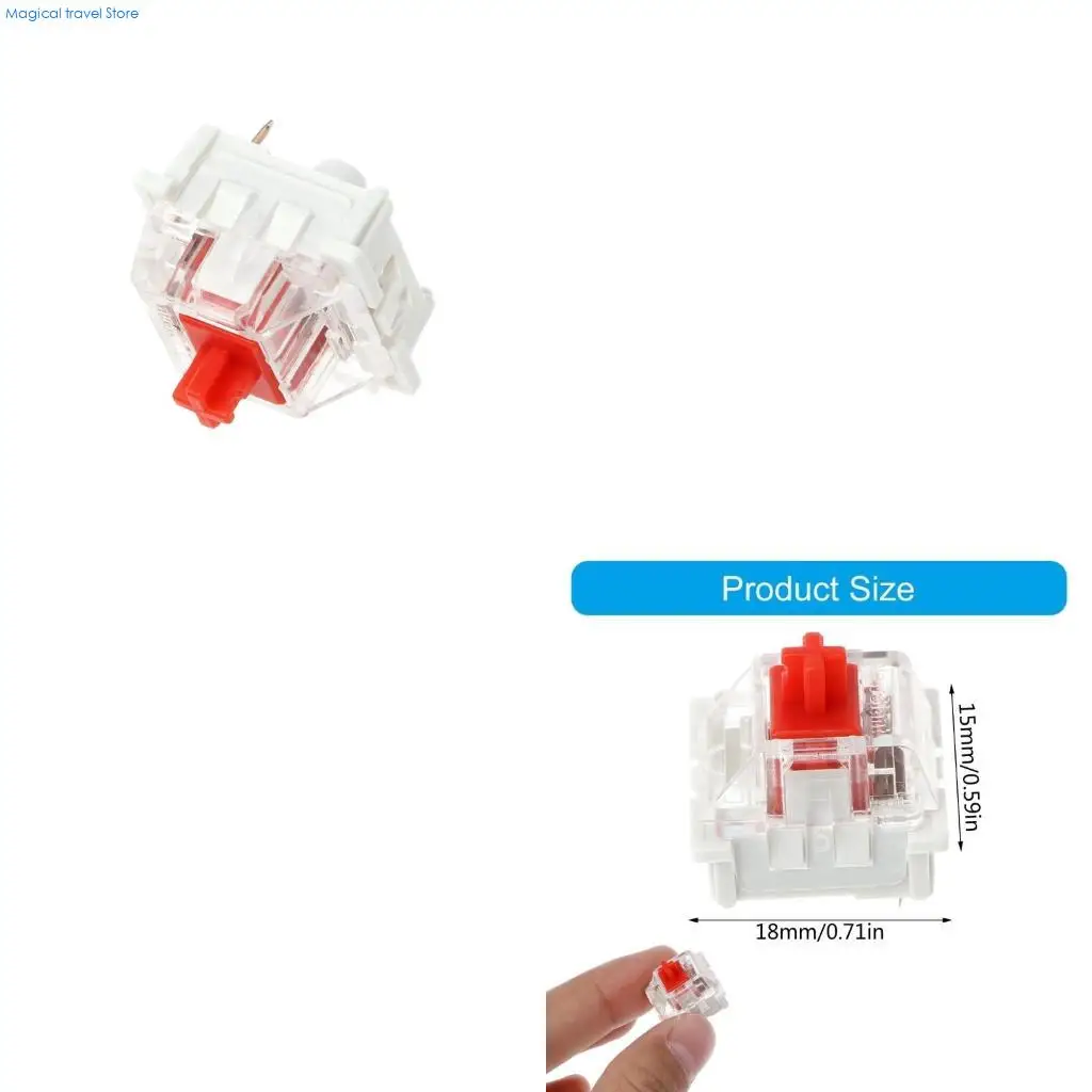 N2UB 10 Pieces Red Switches for Cherry MX Clone  MX Switches Tester Mechanical