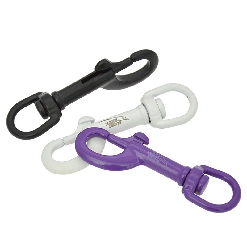 New 75MM Stainless Steel Swivel Eye Bolt Snap Spring Double Ended Hook For Scubas Diving Leash Flag Diving Hook For Camping Tent