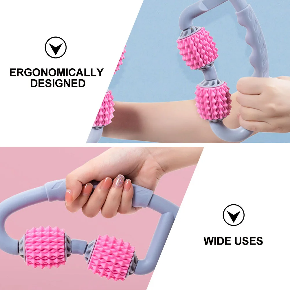 

Handheld Leg Massage Roller 3D Floating Massage Points for Thigh Neck Arm Recovery Muscle Pain Relief Blood Flow Increase