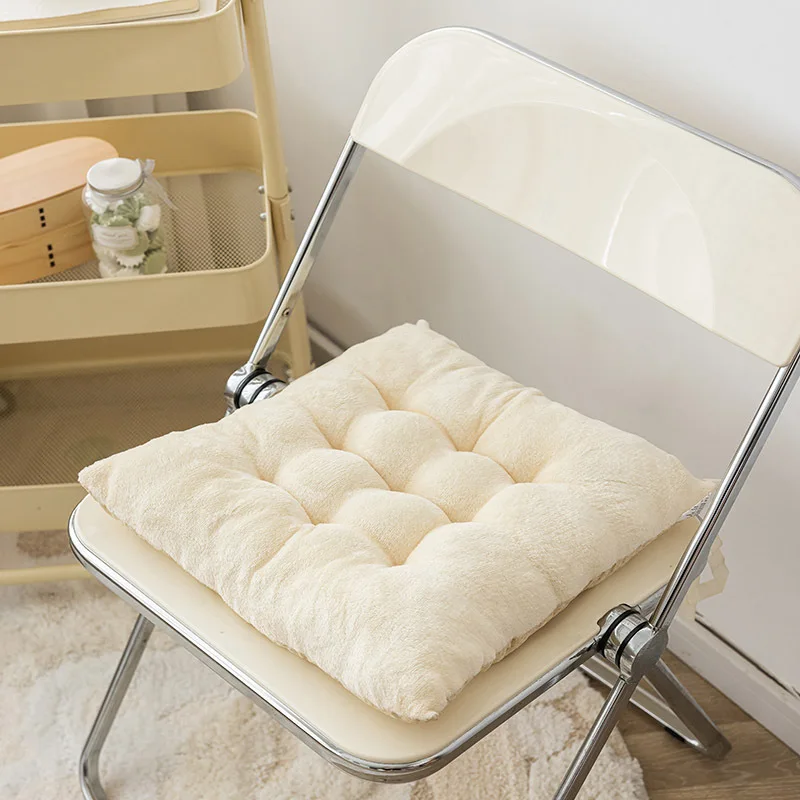 Square Anti Slip SeatCushion Buttocks Cushion Student Thick Stool Classroom Stool Plush Sedentary Office Seat Cushion 쿠션