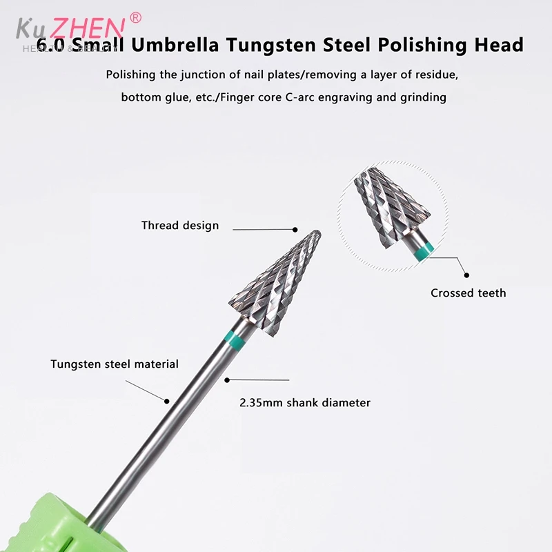 Tungsten Steel Nail Drill Bit Milling Cutter Electric Manicure Machine Equipment Cuticle Clean Burr Pedicure Accessories Tools