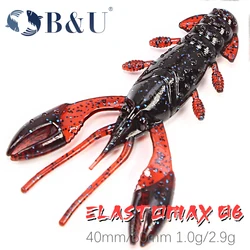 B&U Craw Floating 40mm 60mm Fishing Soft Lure Jig Wobblers Swimbait Silicone Baits Shrimp Bass Perch Lure Artifical Craws Bait