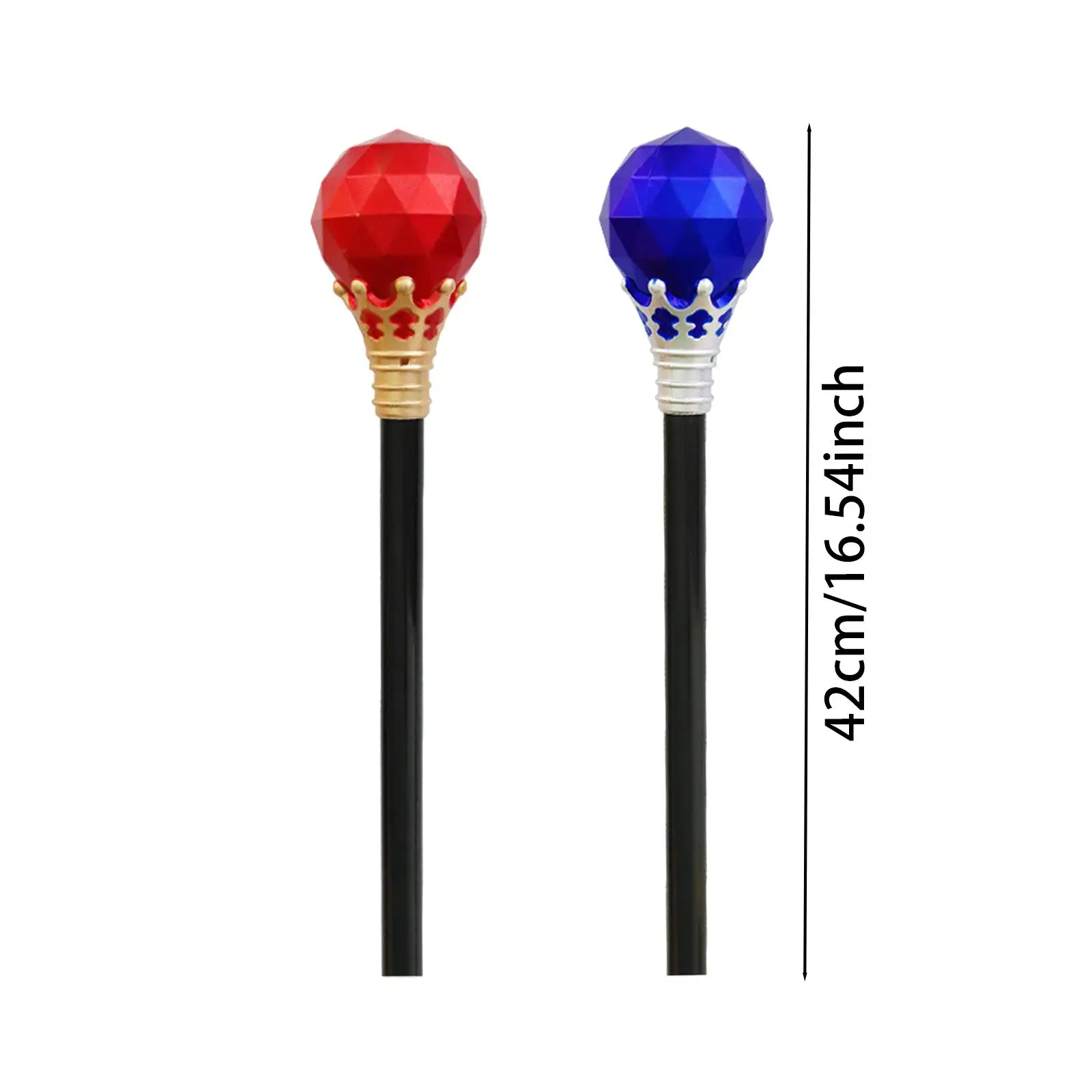 2Pcs Prom King Walking Canes Birthday Party Outfits Accessories Prop for Role Play Halloween King Canes for Men Kids Women