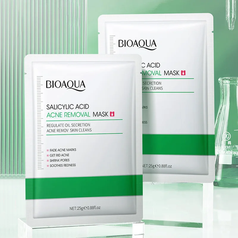 

5pcs/10pcs BIOAQUA Salicylic Acid Acne Removing facial mask Acne Treatment Moisturizing Brightening skincare Face Mask Skin Care