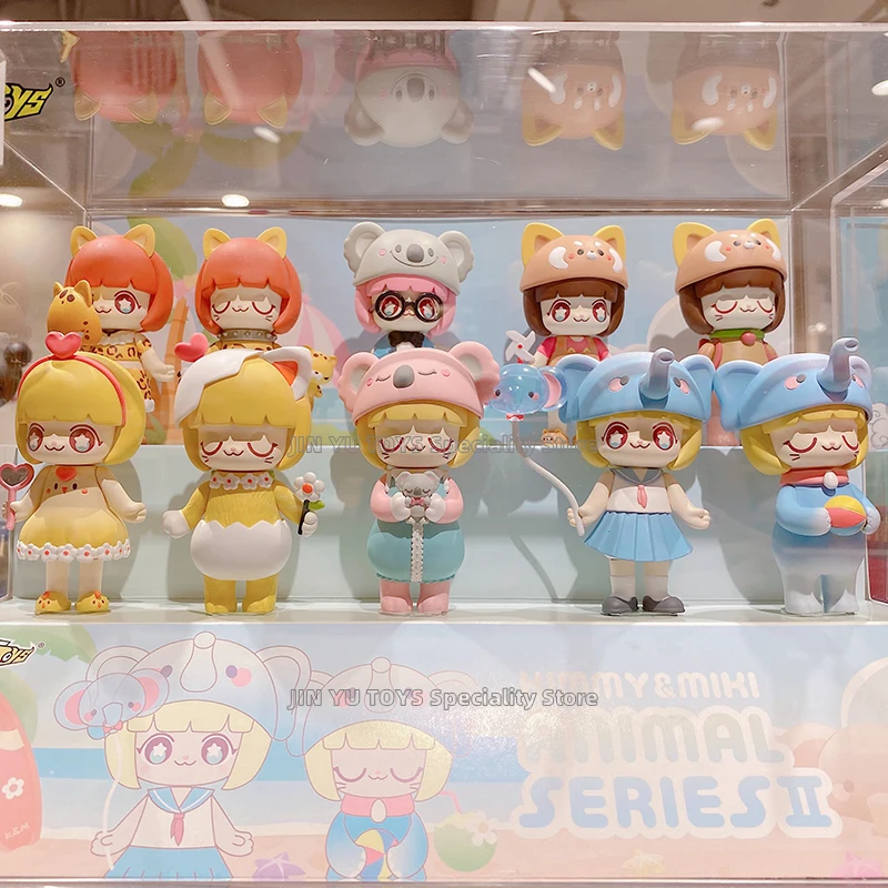 52 SPEELGOED Kimmy & Mike Animal 2 Serie Blind Box Leuke Actie Anime Figuur Meisje Trendy Speelgoed Kawaii Desktop Decoratie geschenken