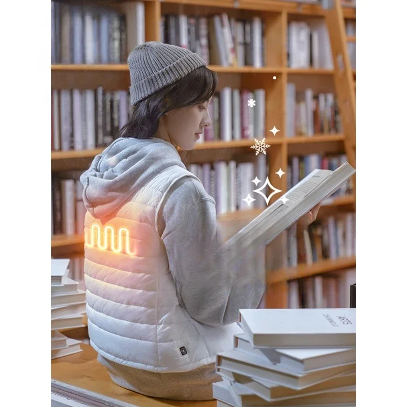 Electric down cotton vest Charging heating vest Middle-aged and elderly people keep warm with self-heating clothes.