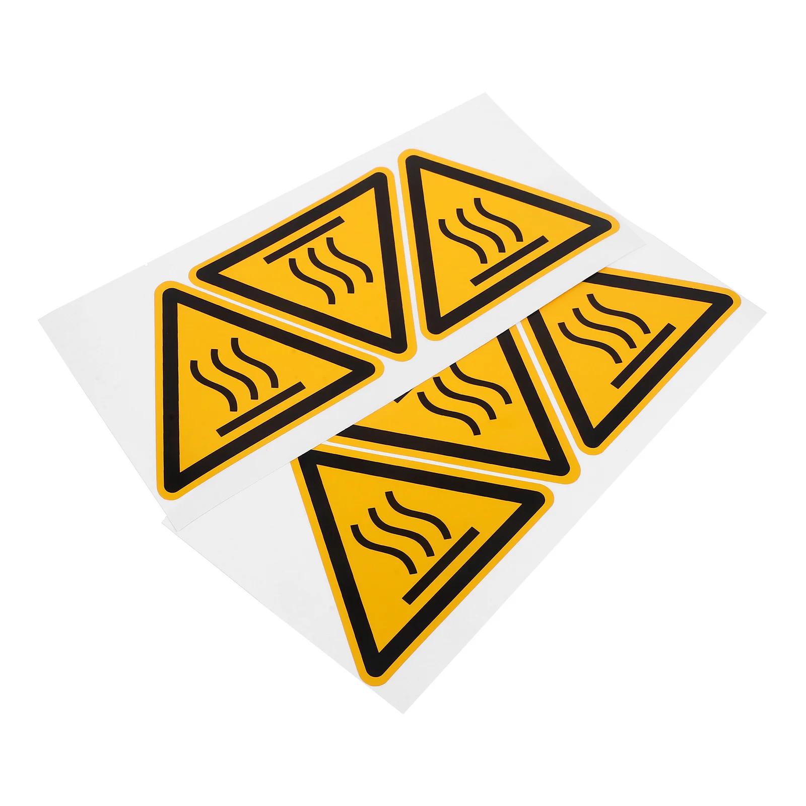 6pcs Warning Label Stickers High Temperature Do Not Touch Sign Decals Caution Hot Surface Safety Stickers For Indoor Outdoor