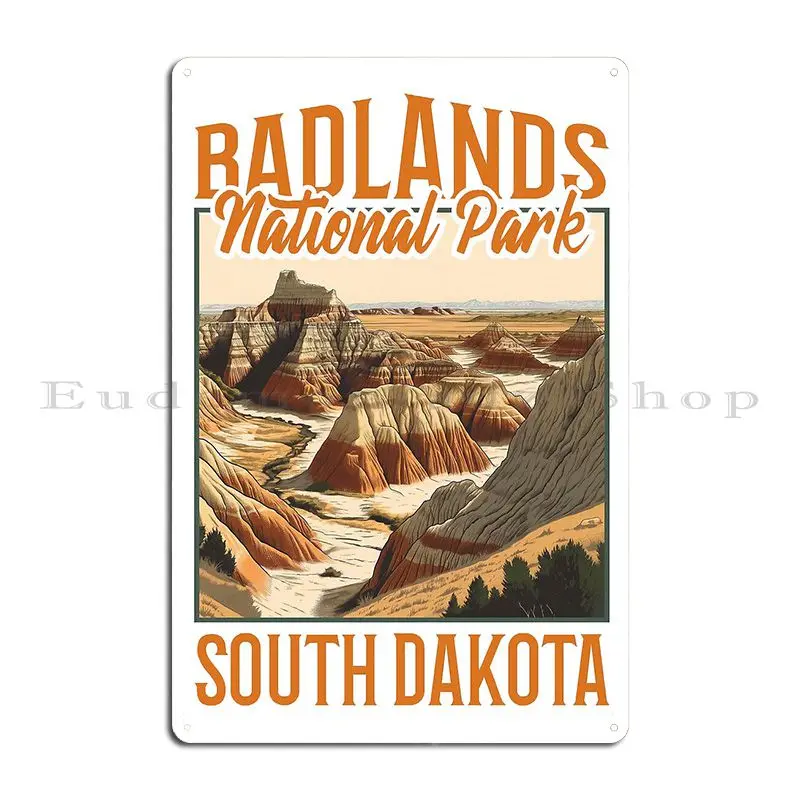 Badlands National Park South Dakota Usa Metal Plaque Cinema Poster Pub Plates Retro Print Tin Sign Poster