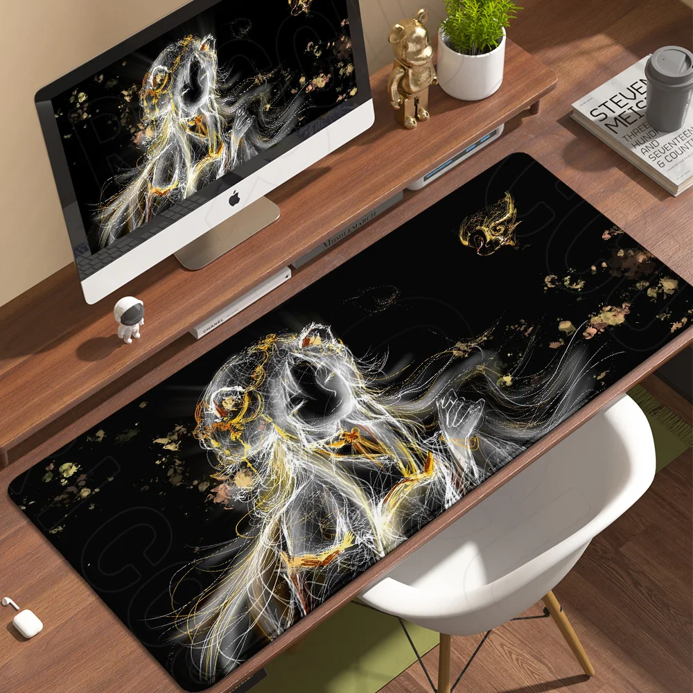 

Коврик для мыши с HD-печатью, игровой коврик XXL, коврик для клавиатуры с двенадцатью знаками зодиака, аксессуары для ПК, расширяемый настольный коврик-мат