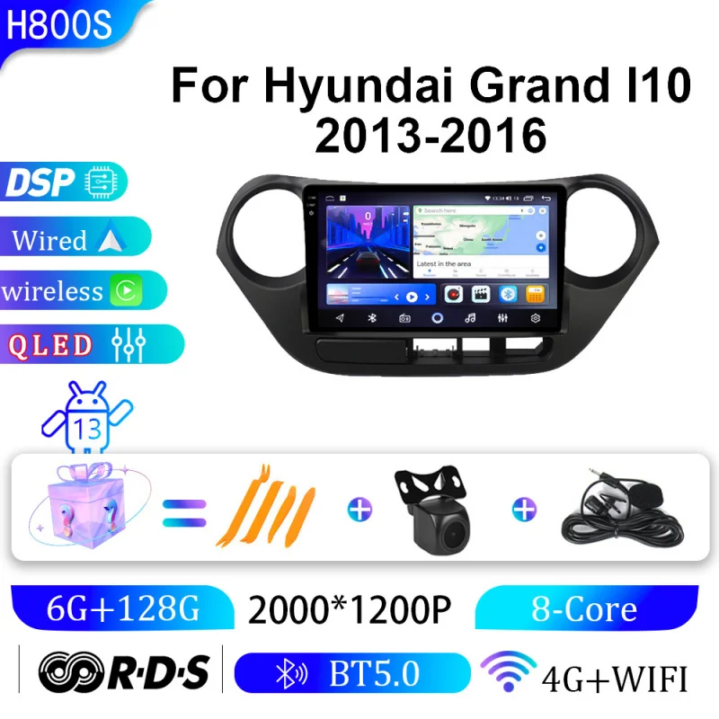 

For Hyundai Grand I10 2013-2016 Car Intelligent Systems Android Car Player GPS WIFI Carplay 4G Car Radio Navigation Stereo