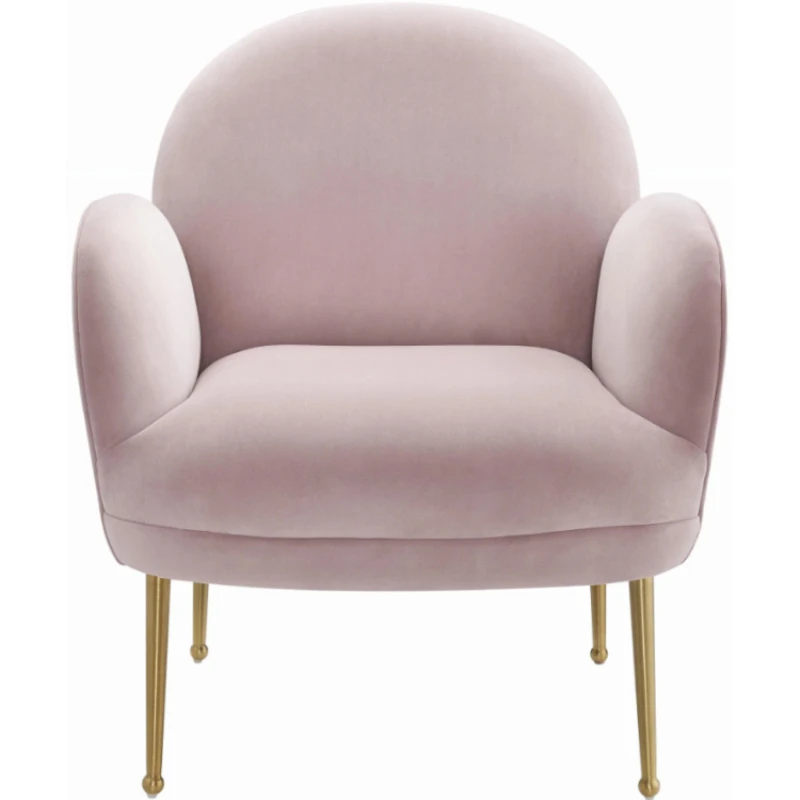 Sofas Chairs Recliner Modern Bedroom Mini Velvet Round Arm Chair Sofa Gold Metal Legs Living Room Furniture