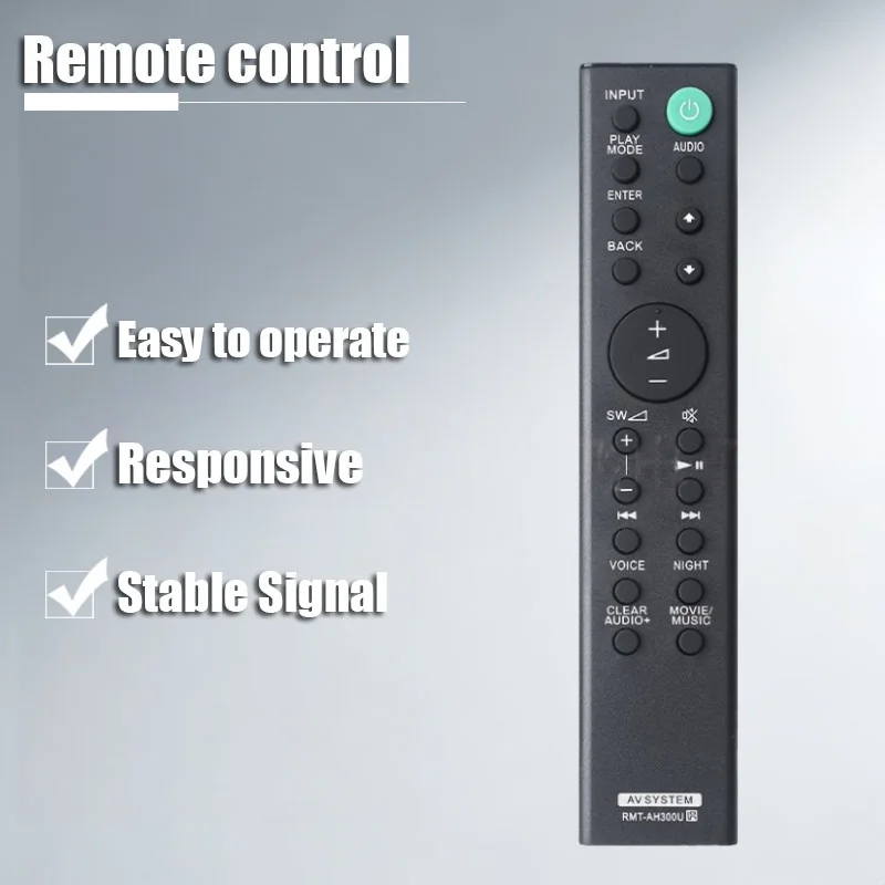 

Sony Sound Bar Remote Control for HT-CT291 SA-CT290 SA-CT291 HT-CT290 HTCT290 RMT-AH300U New Arrival Universal Soundbar Remote