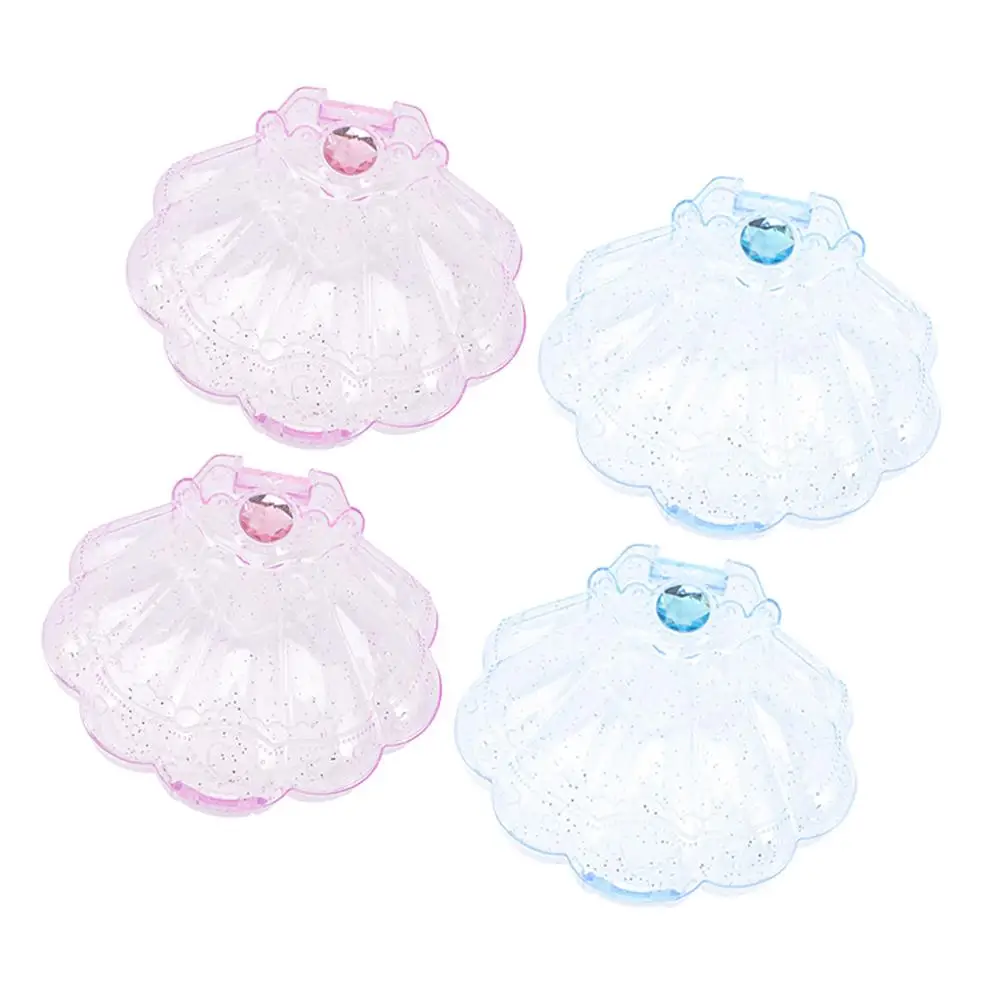 Children's 4 Pcs Bamboo Storage Box Clear Case Durable Material Storage Seashell Boxes Candy Container Small