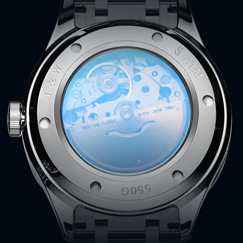 Reloj CARNIVAL Mens Tungsten Mechanical Watch Brand Luxury NH36 Automatic Movement Wristwatches for Men Waterproof Montre Homme