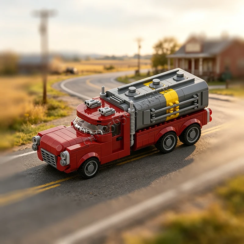 

487 Parts MOC Wasteland Oil Tanker Truck Model Building Blocks DIY Custom Puzzle Technology Creative Assembly Toys Boy Kid Gifts