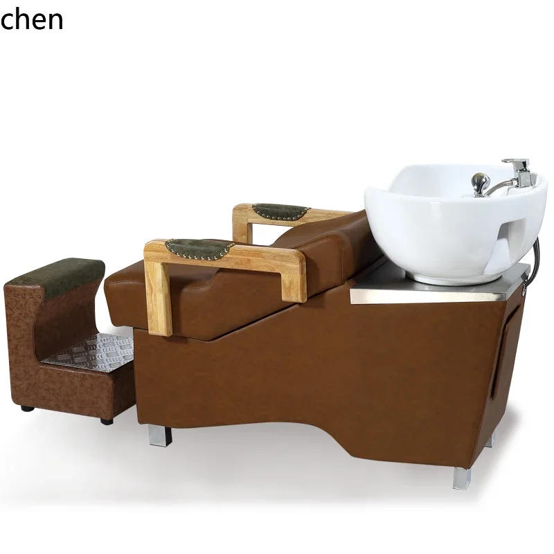 MR  hair salon barber shop mirror table solid wood salon chair single-sided mirror floor-to-ceiling wall-mounted stool cabinet