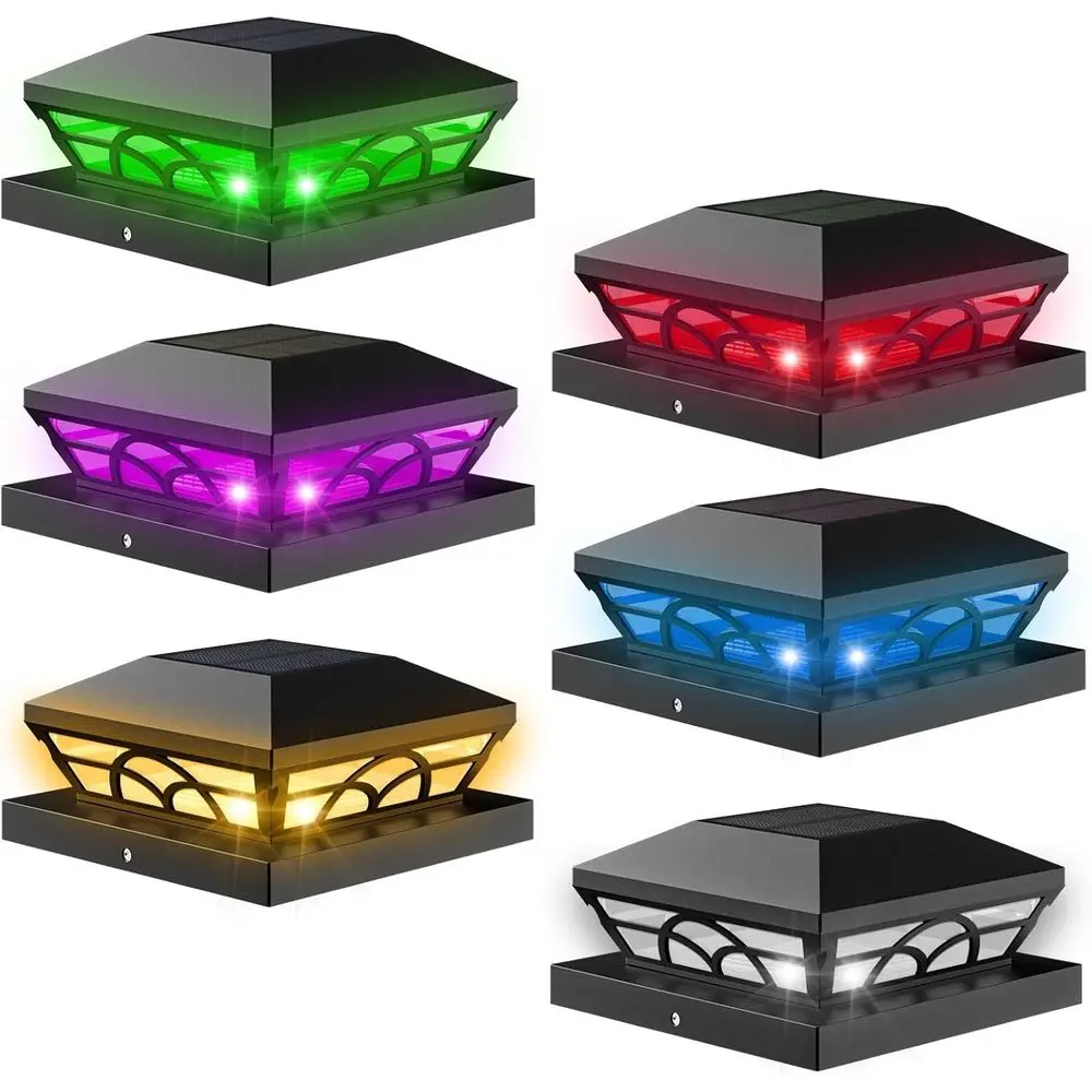 

r Post Lights 6 Pack – Outdoor Waterproo RGB Color Changing Light or 3.5x3.5 4x4 5x5 5.5x5.5 Wood/Vinyl ence Posts, r Deck Light