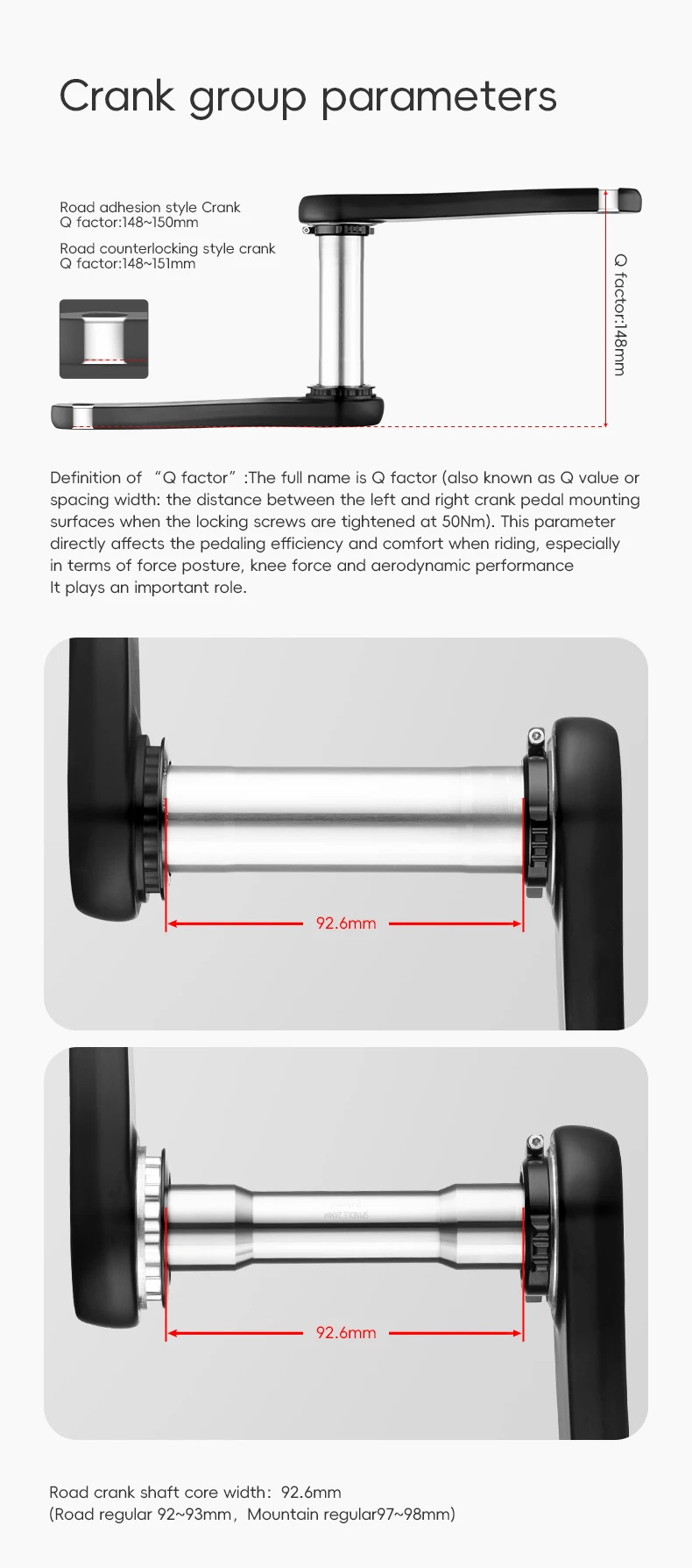 ROCKBROS 2025 Neues Carbonfaser-Kurbelset mit Titanlegierungsachse 24mm für Sigeyi AXO Magenge Leistungsmesser Fahrradkurbel – Detail 4