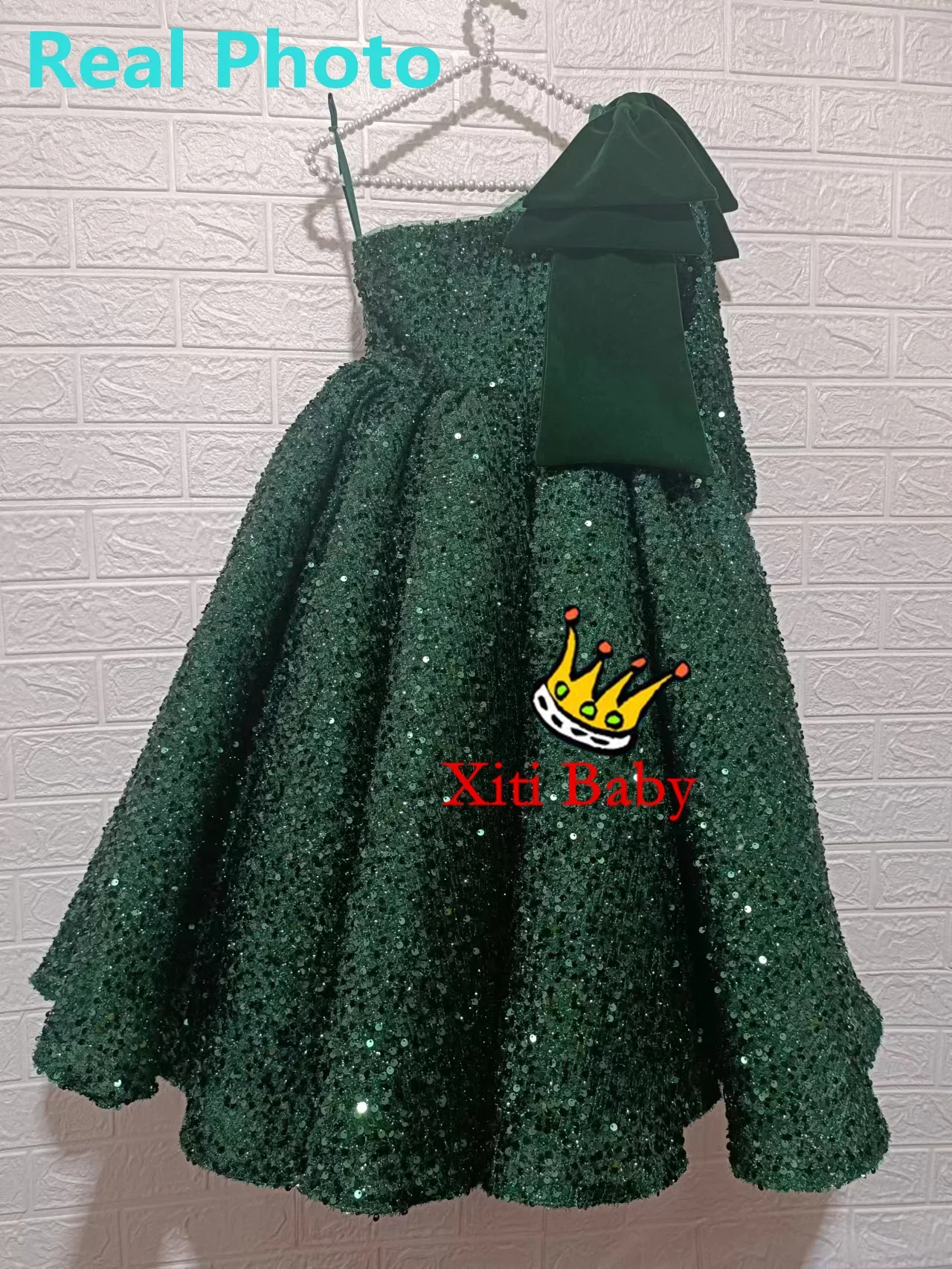 Ontstaan Groene Prinses Jurken Meisjes Baljurk Elegante Bloem Meisje Jurken Voor Bruiloft Kids Elegante Communie Jurken Meisje 2022