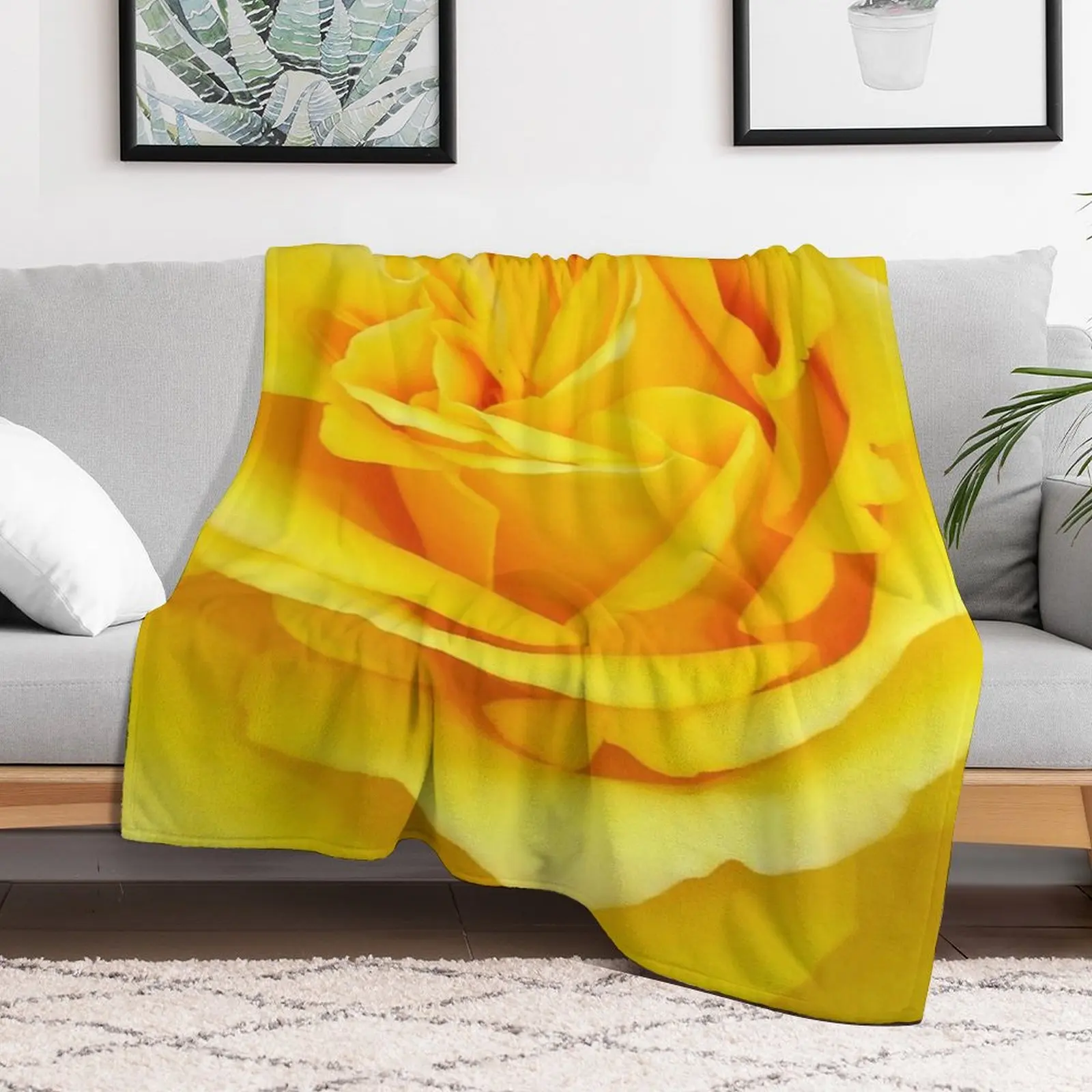 Beautiful Yellow Rose Closeup Photograph Throw Blanket bed plaid Summer Blankets Sofas Of Decoration for babies Blankets