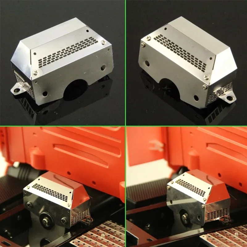 

Metal Simulation Gearbox Cover Decorate for 1/14 Tamiya RC Truck SCANIA 770S R620 BENZ Arocs Car