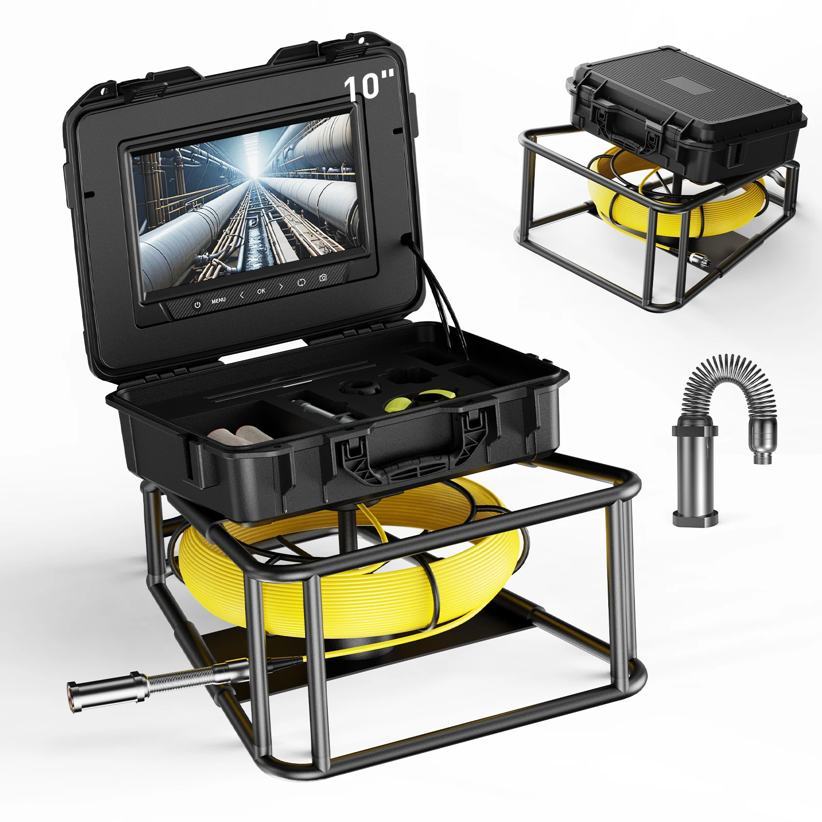 مصنع الجملة OEM أنابيب الصرف الصحي الصناعية Borescope كاميرا IP68 مقاوم للماء شاشة 10 بوصة رخيصة المنظار كاميرا تناظرية #1