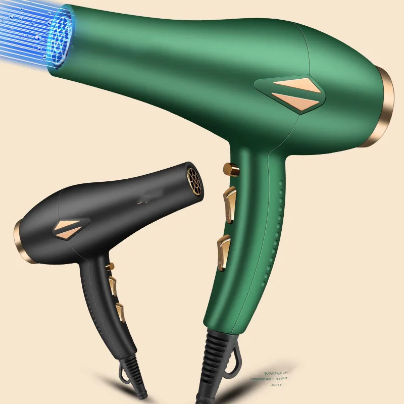 Professional Powerful Hair Dryer Fast Dry Styling Blow Barber Salon Styling Tools Hot/Cold Air Blow Dryer 3 Speed Adjustment