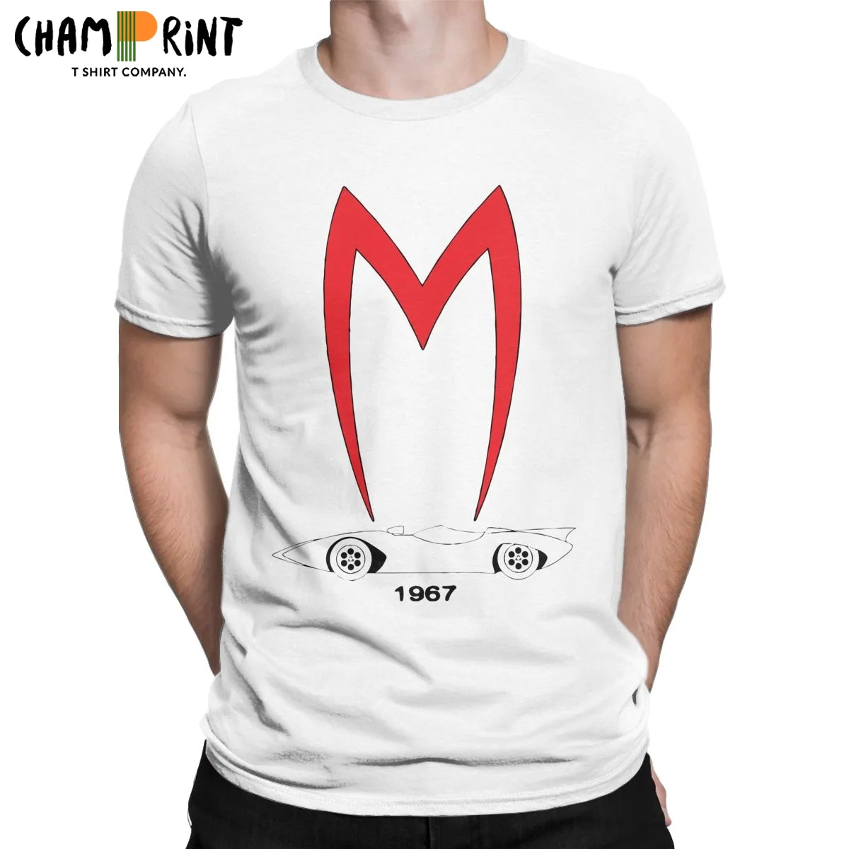 Mach 5 1967 Speed Racer magliette per uomo puro cotone novità T-shirt O collo Anime Manga Tees vestiti a maniche corte Plus Size