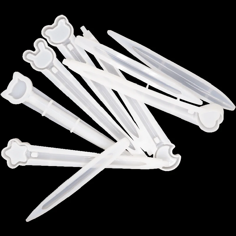 1/3/5/10/15Pcs Transparent Pen Silicone Mold Set DIY Crystal Epoxy Resin Mold Casting Mold Manual Transparent Pen Holder Making