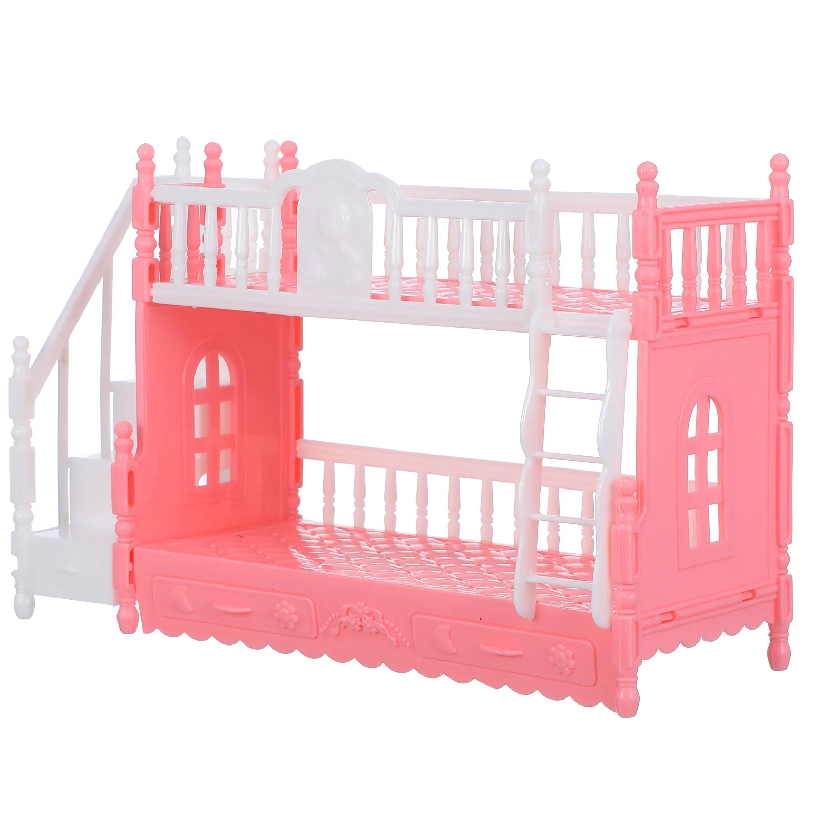 

Миниатюрная двухъярусная кровать-домик для принцесс: идеальный декор для детской комнаты и коллекции миниатюрных интерьеров
