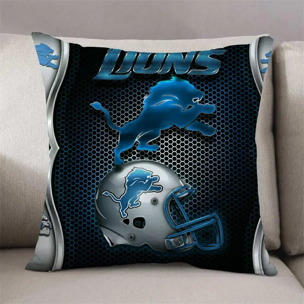 Cover for Pillow Cases Detroit LionS Decorative Pillowcases for Pillows Pillowcase 40x40 Car Sofa Cushions Covers Short Plush