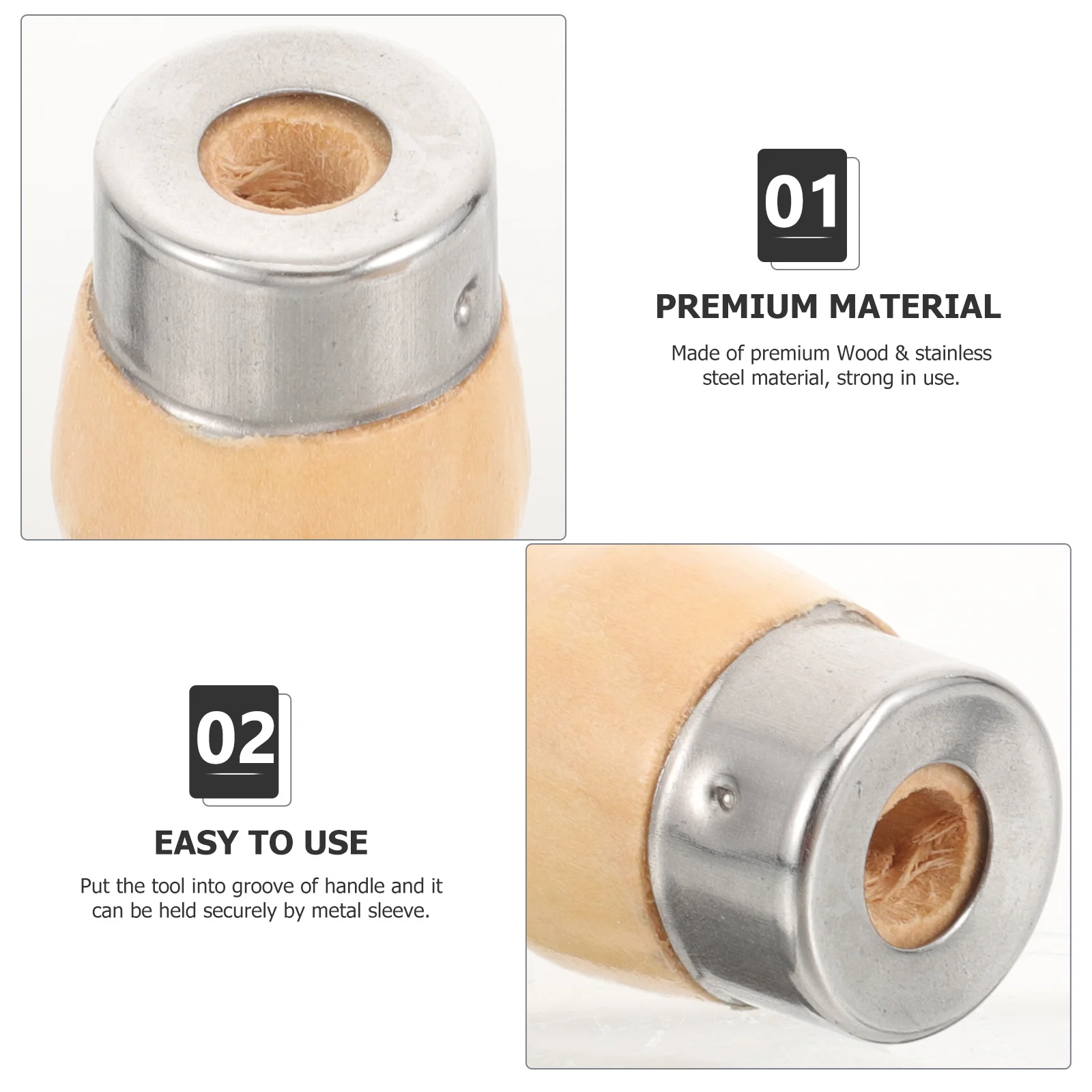 

10pcs Wooden Handle For File 6.2Mm Inner Hole Ergonomic Comfort Grip Durable Lightweight Tool Replacement Handle For Rasp Hand