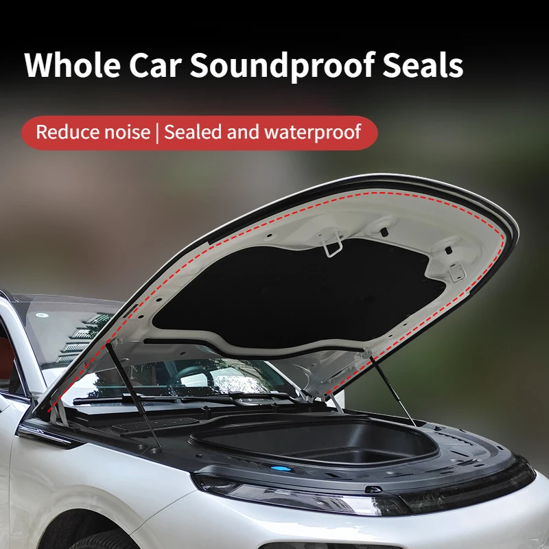 For 24 Xpeng G9 soundproof sealing strip door waterproof shock absorbing rubber strip machine cover modification accessories