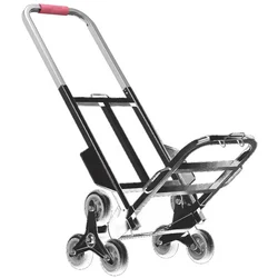 150kgs Loading Stair Climbing and Folding Warehouse Hand Truck Aluminum Luggage Trolley Carts with 3 Wheel