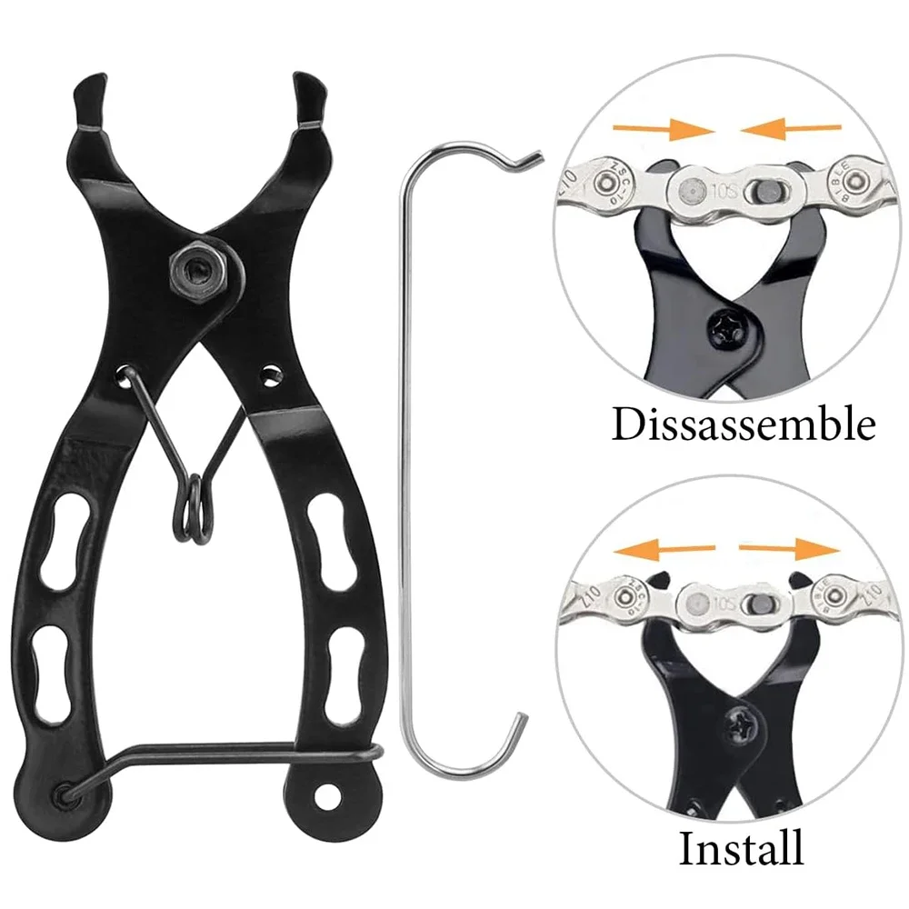 Fahrradketten-Schnellverschlusszange, Schnellspanner, Werkzeug zum Entfernen und Installieren, Mini-MTB-Rennrad-Werkzeug, Stahlklemme, Reparatur-Kit, Zubehör